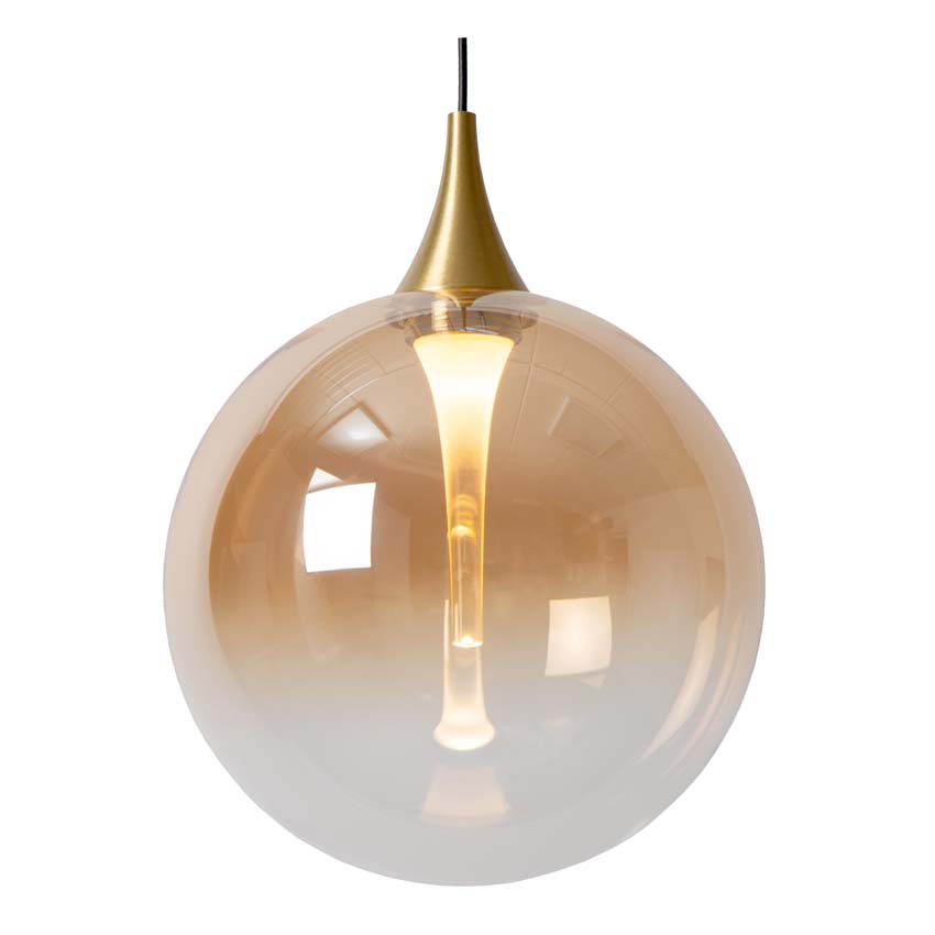 Lucide GISELA - Suspension - Ø 48 cm - LED Dim. - 5x3,8W 2700K - Ambre