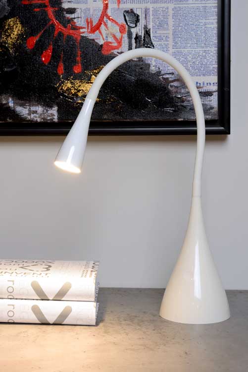 Lucide ZOZY - Lampe de bureau - Ø 20 cm - LED Dim. - 1x3W 3000K - Blanc