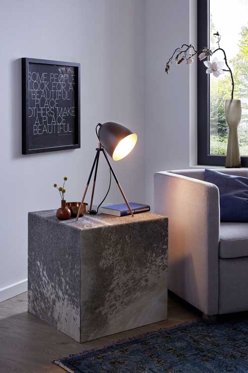 Eglo CHESTER - Lampe de table - E27 - 1X60W - Noir/cuivre