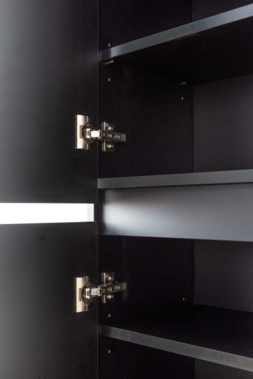 Meuble de salle de bain Puro debout noir mat 1200 mm