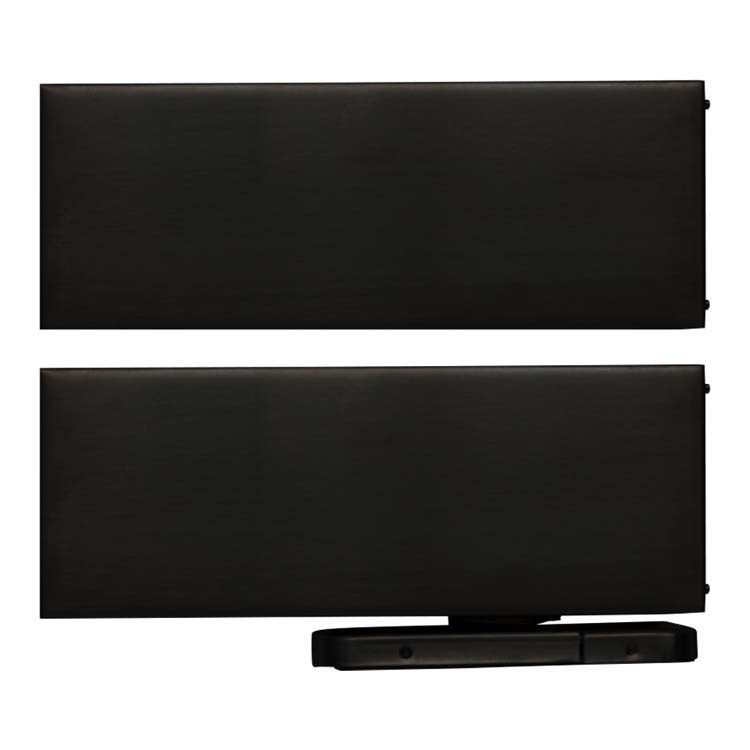 Porte vitrée pivotante 10mm noir 830 x 2000 mm - système pivot noir