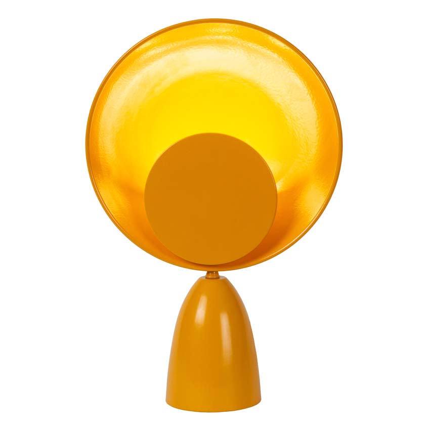 Lucide CASTAMAR - Lampe de table - Ø 25,5 cm - LED - 1x8W 2100K - Jaune Ocre