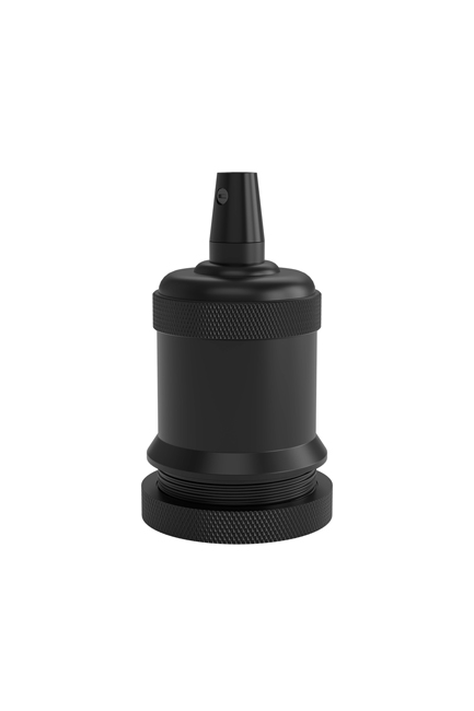 Soquet de lampe noir - E27 - Noir mat - Alu