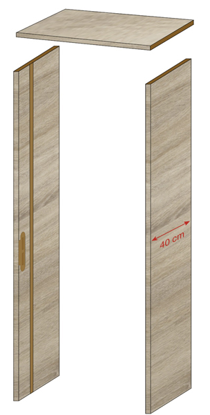 doorgang 40 cm zonder deurlijsten S69 authentic oak 