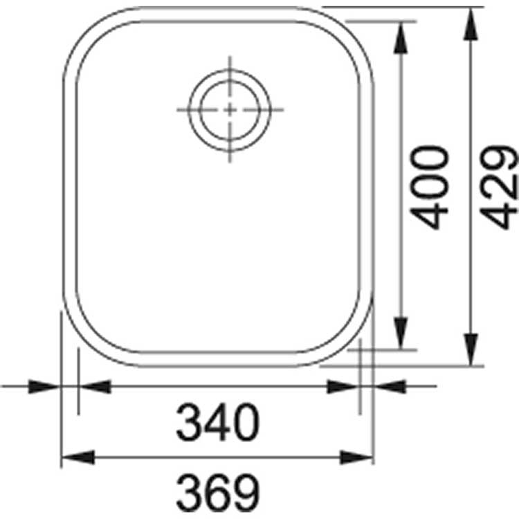 Franke évier encastrable Armonia 340x400mm lisse