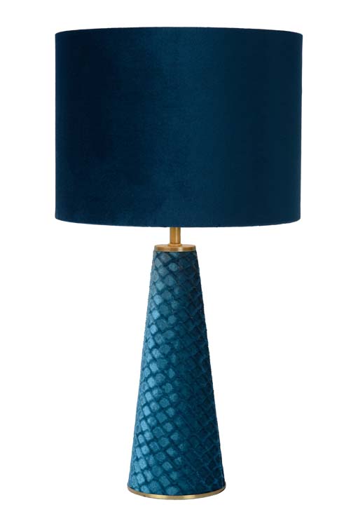 Tafellamp fluweel blauw h47cm excl lamp LED mogelijk