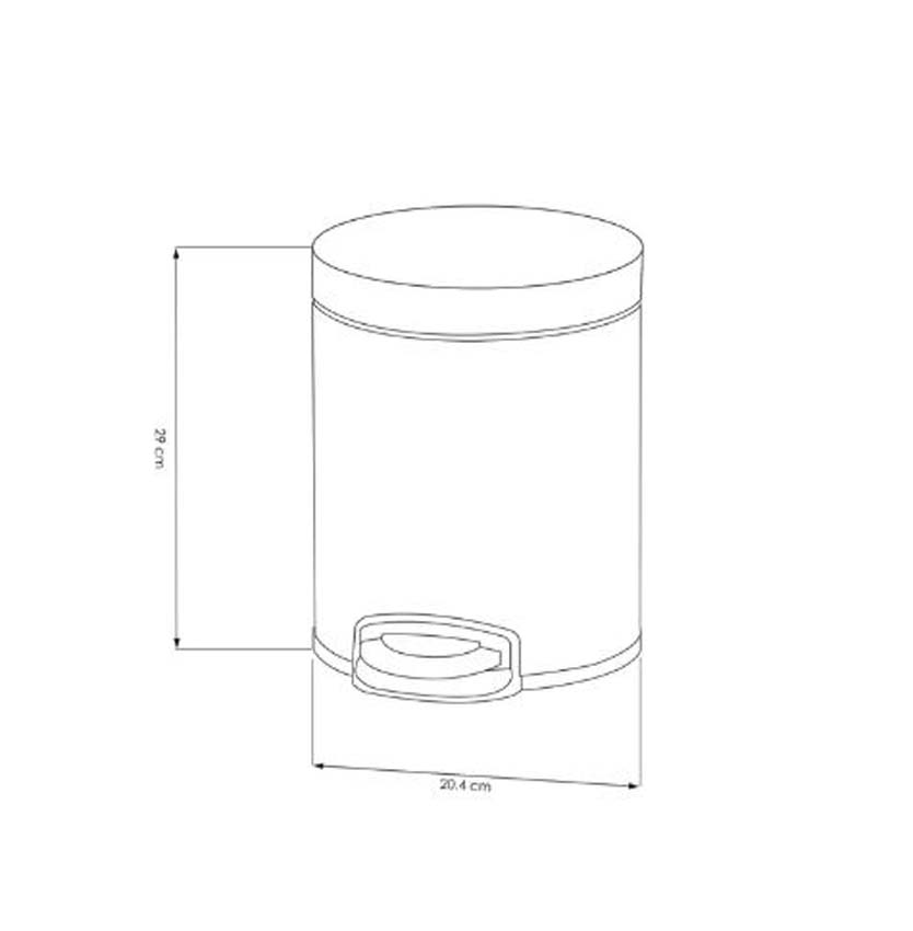 Afvalemmer Allibert 5L rond geborsteld inox