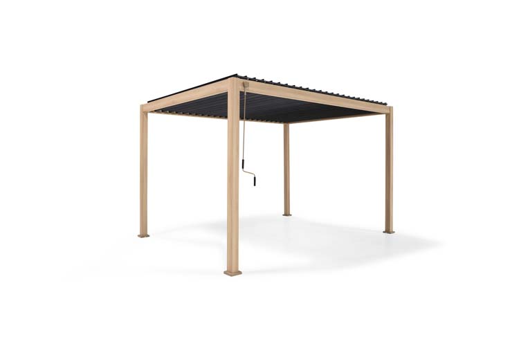 Pergola Solimar alu light maple 400 x 300 x 250 cm manueel