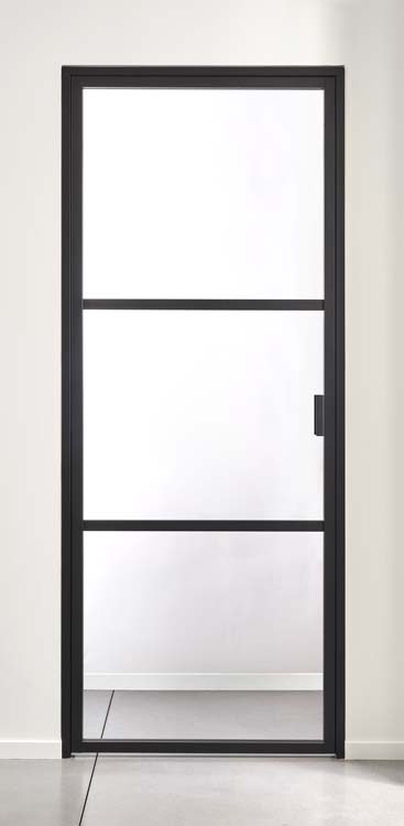 Complete binnendeur alu luxe Dimaro Nero 83x210cm