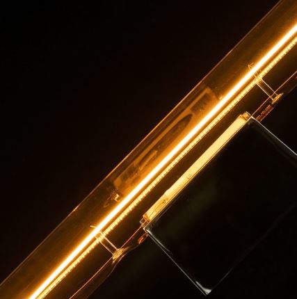 Lampe led linear 300mm - S14D - verre clair - 6W - 1900K