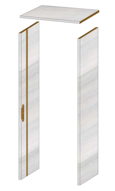 Doorgang 40 cm zonder deurlijsten premium oak 202,1 cm