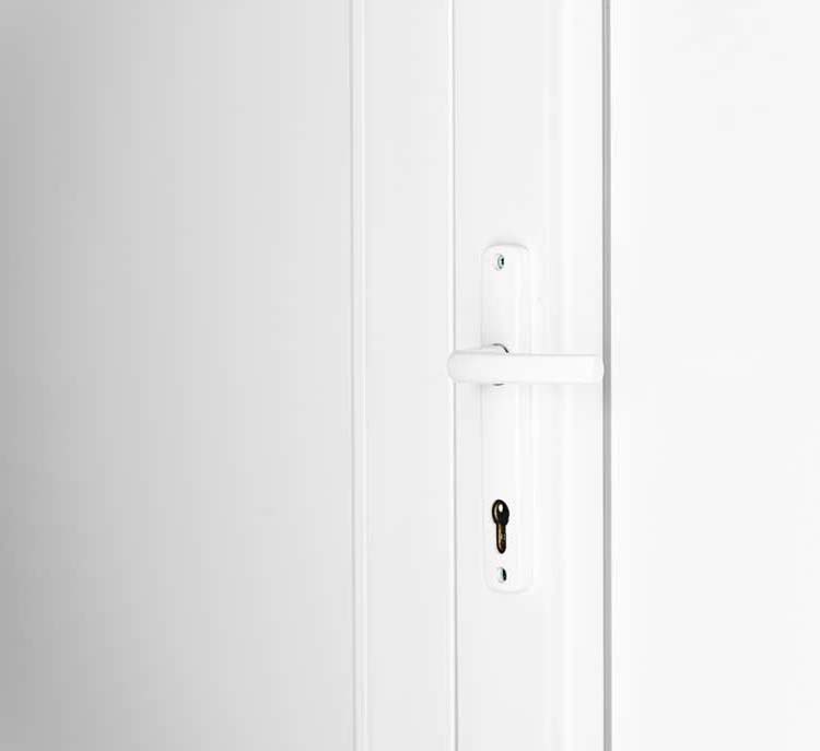 Porte ext. PVC blanc panneaux plein 1800x2100mm D