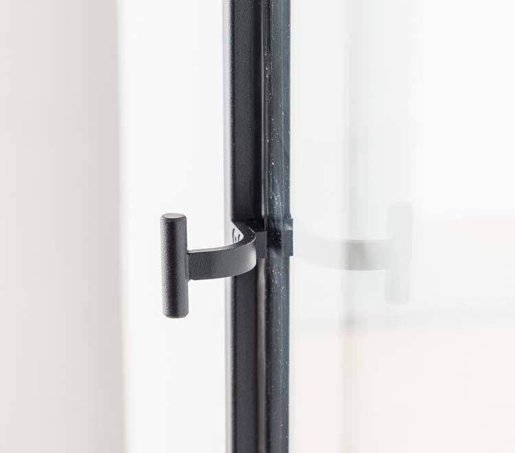 Porte coulissante intérieure Fer forgé Glass 3W Tine 930x2115mm
