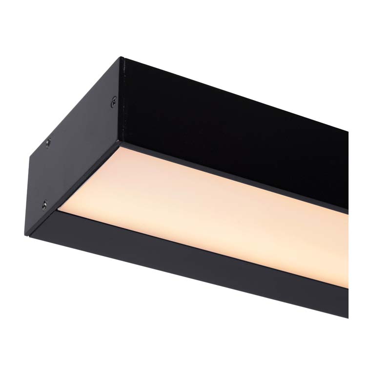 Lucide ALEXA - Wandlamp Badkamer - LED - 1x8W 3000K - IP44 - Zwart