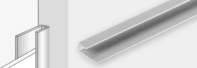 Afboordingsprofiel Dumawall aluminium 2.6m