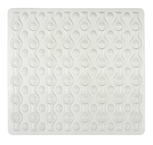 Tapis de bain antidérapant Wenko rocha blanc 54x52 cm