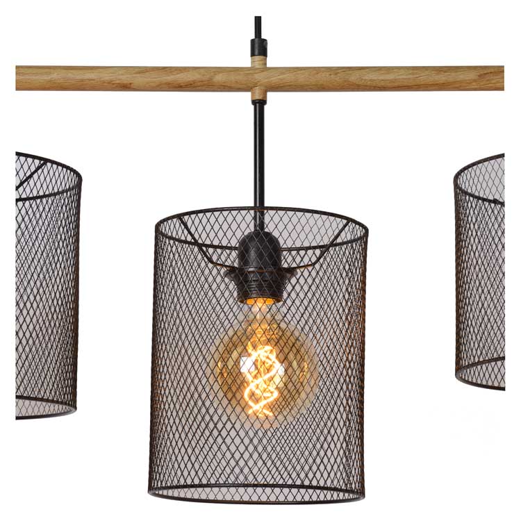 Lucide BASKETT - Suspension - E27 - Noir