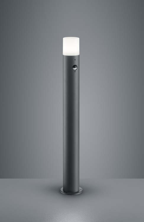 Lanterne de jardin noir avec détecteur E27 H80cm