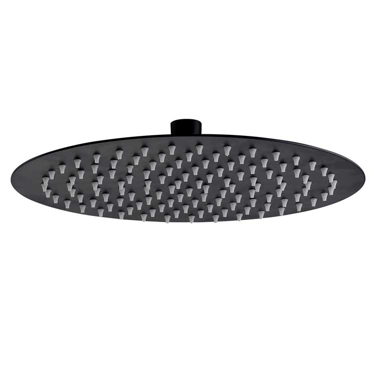 Douche principale ronde 30cm noir mat