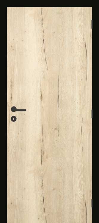 Bloc-porte tubulaire Nature wood vertic + ébrasement noir 63cm