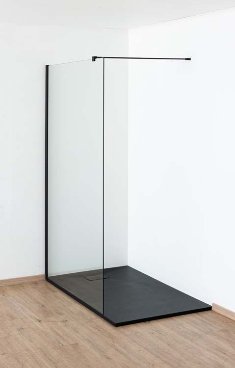 Inloopdouche Anais 117 x 200 cm klaar glas - zwart
