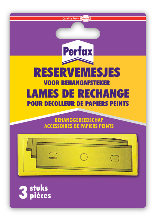 Perfax 3 Lames pour décolleur de papiers peints.
