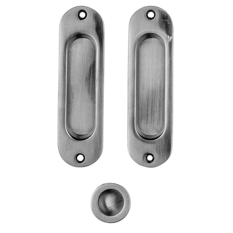 Coquille de porte altamura ovale look inox par set