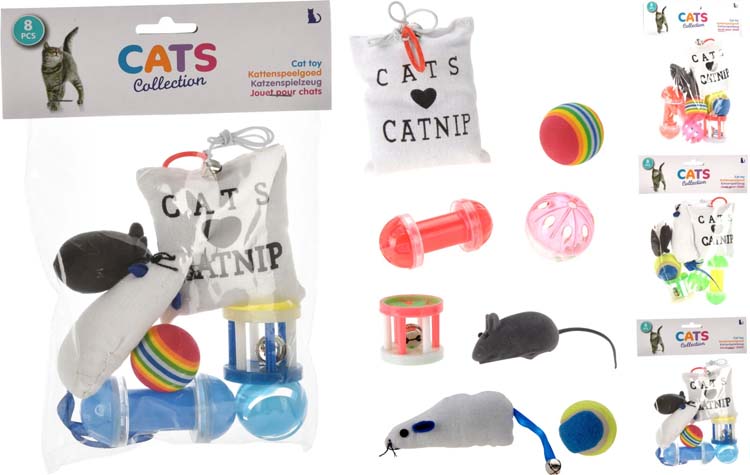 Jouets pour chat avec 8 jouets