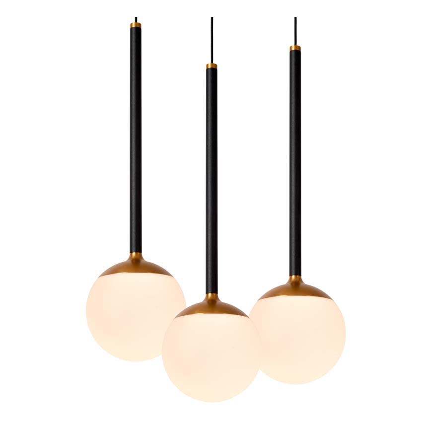 Lucide CALINA - Suspension - Ø 42 cm - LED Dim. - 5x8,2W 2700K - Noir