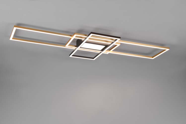 Plafondlamp Irvon Messing/Zwart 60W 7100LM