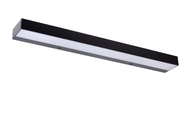 Lucide ALEXA - Wandlamp Badkamer - LED - 1x8W 3000K - IP44 - Zwart