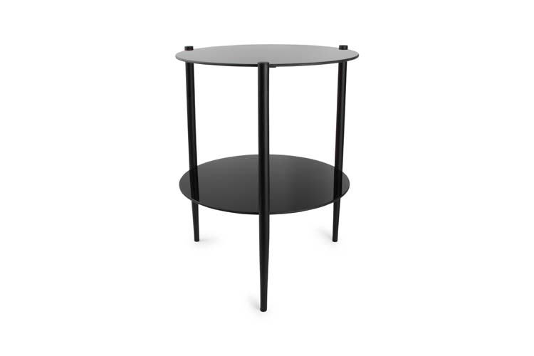 Table d'assise 36 cm hauteur 46 cm noire Patio