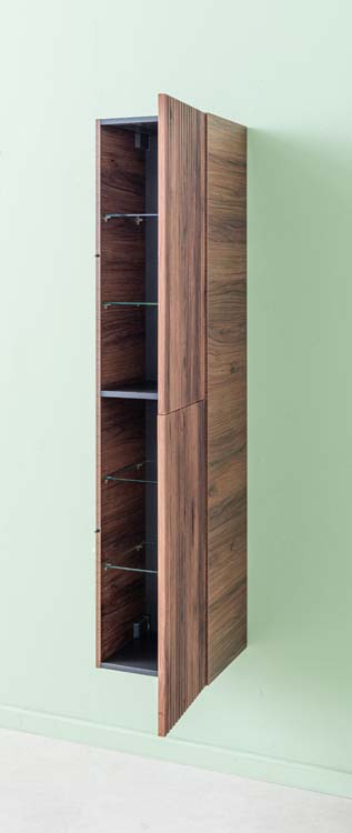 Armoire colonne Soetkin noyer 350 mm 2 portes