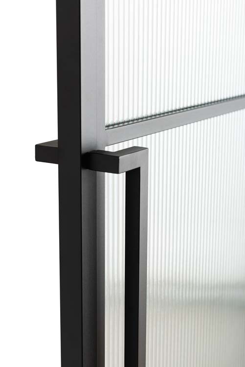 Stalen binnendeur 3W Thalia fluted glas 880 x 2040 mm Links