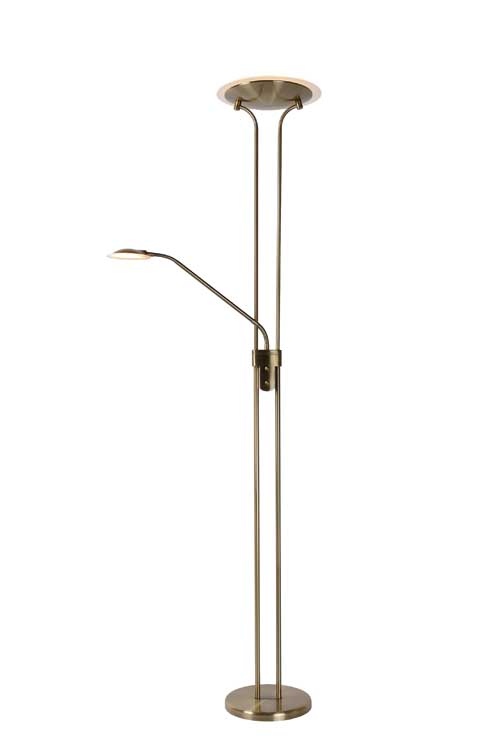 Lucide CHAMPION-LED - Lampadaire / lampe de lecture - Ø 25,4 cm - LED Dim. - 1x20W 3000K - Bronze