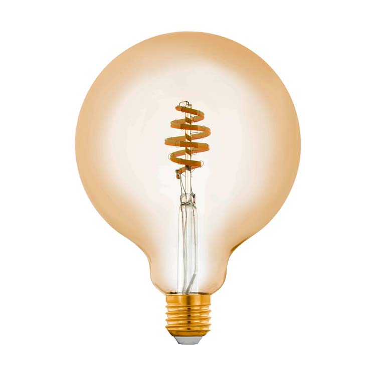 LED lamp amber CCT E27 G125 5.5W