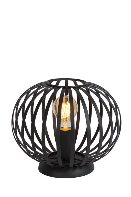 Lucide MANUELA - Lampe de table - Ø 25,5 cm - 1xE27 - Noir