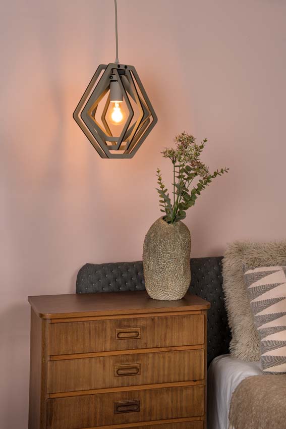 Lucide MAURO - Hanglamp Kinderkamer - 1xE27 - Taupe