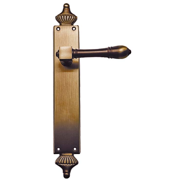 Deurkruk capri brons deurschild zonder cilinder