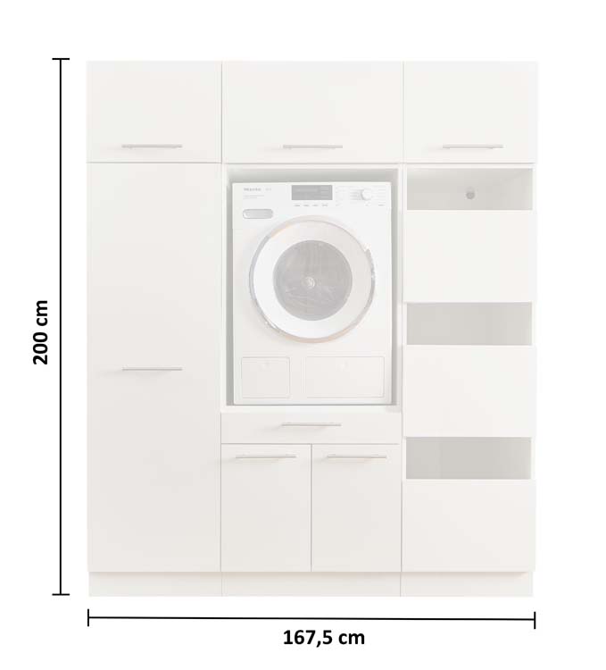 Armoires de machine à laver Decowash - anthracite - set 11 - 67,5x167,5x200cm