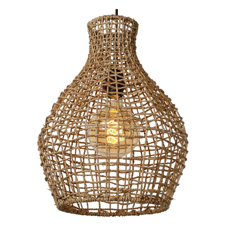 Lucide ALBAN - Hanglamp - Ø 35 cm - 1xE27 - Naturel