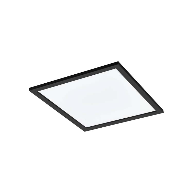 Plafonnier LED vierkant aluminium 450x450mm zwart/wit 2500LM incl.