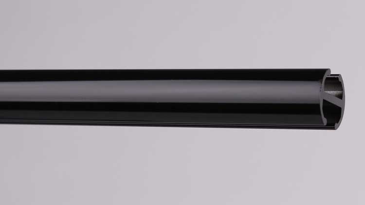 Rail rond Jo20 noir brillant 2500mm