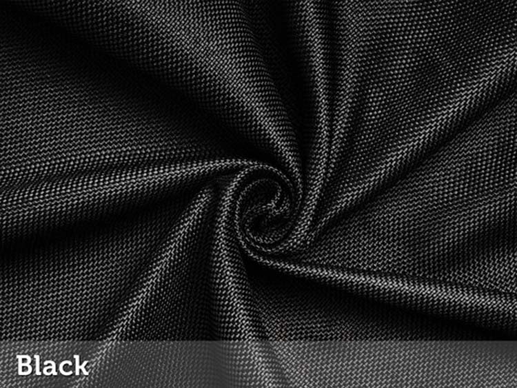 Rideau occultant tissés noir - anneaux - 1500x2500mm