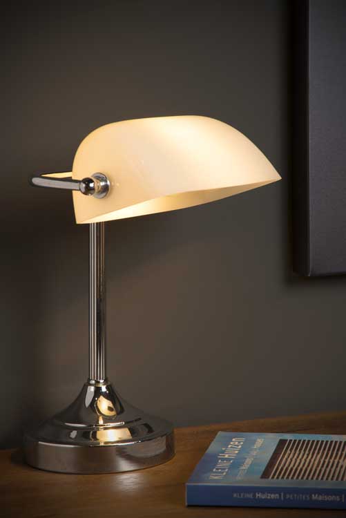 Lucide Banker - Bureaulamp - E14 - Chroom