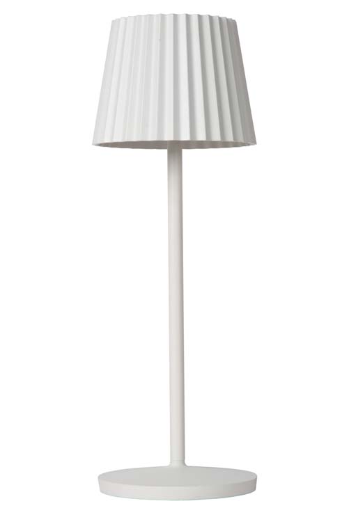 Lucide JUSTINE - Lampe de table Extérieur - LED Dim. - 1x2W 2700K - IP54 - 3 StepDim - Blanc