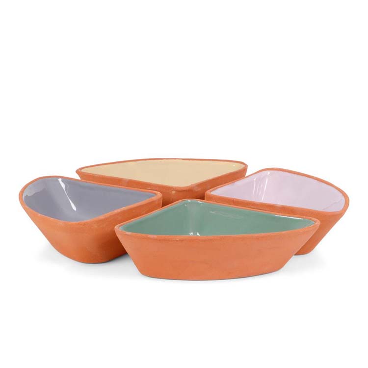 Bowls Triangel terracotta set de 4 pièces