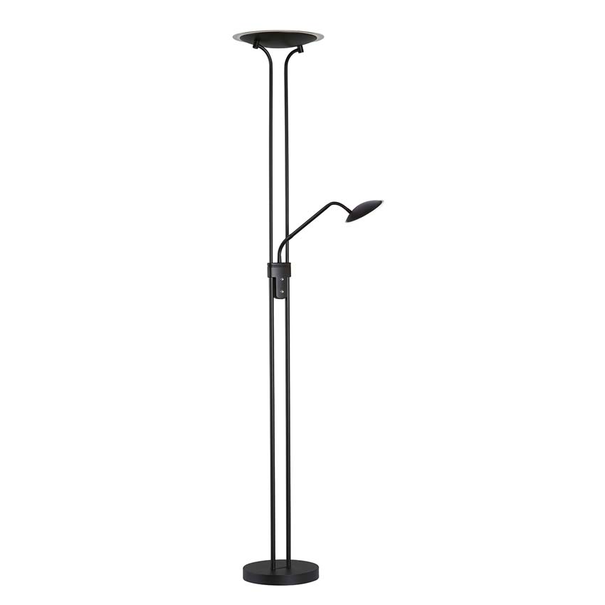 Lampadaire avec liseuse - hauteur 180 cm - 4300 lumen - 880 lumen- noir