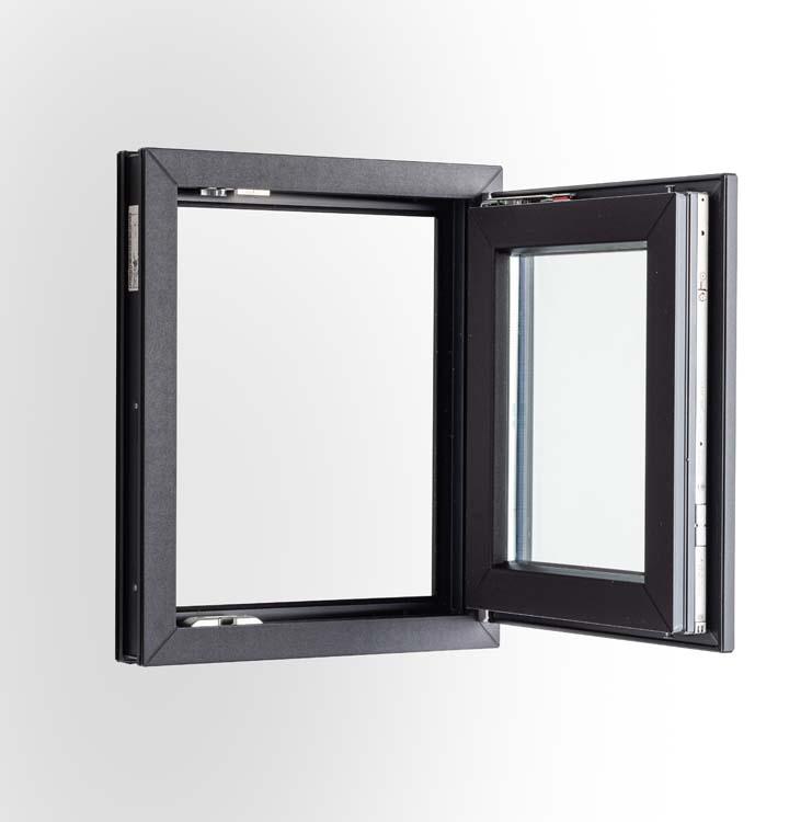 Fenêtre oscillo-battante 1vantail pvc noir Deceuninck BR500X600mm R V1