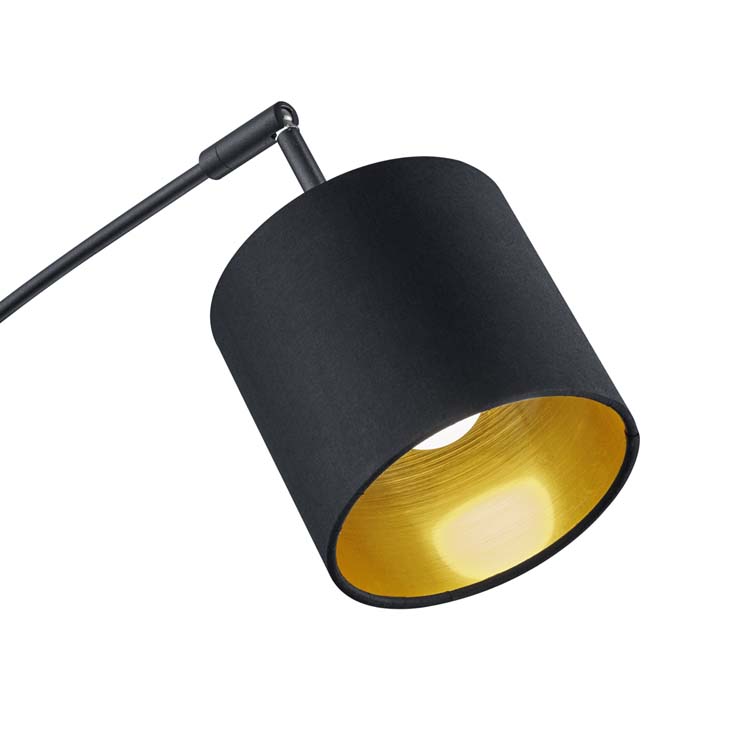 Lampadaire noir mate excl. lampe LED possible H200cm